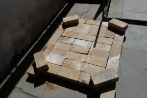 The base with hard fire bricks.