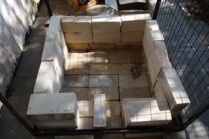 Building up with soft bricks (because I had some) and mesh grills  on side